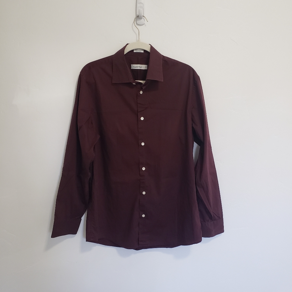Red Calvin Klein Button Up Size M